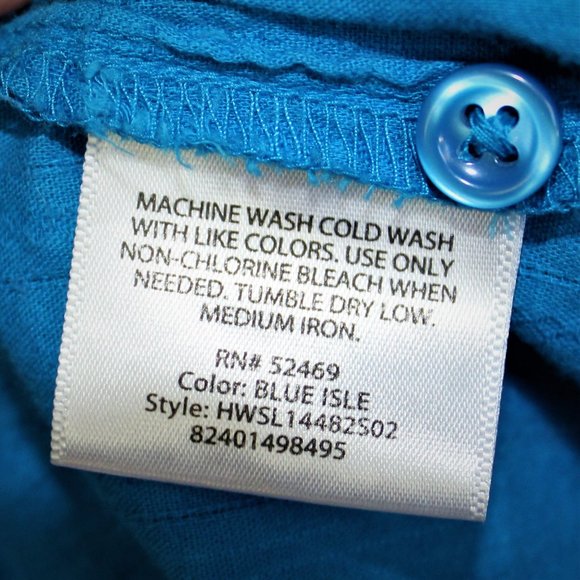 White stag blue long sleeve button up - Picture 3 of 7